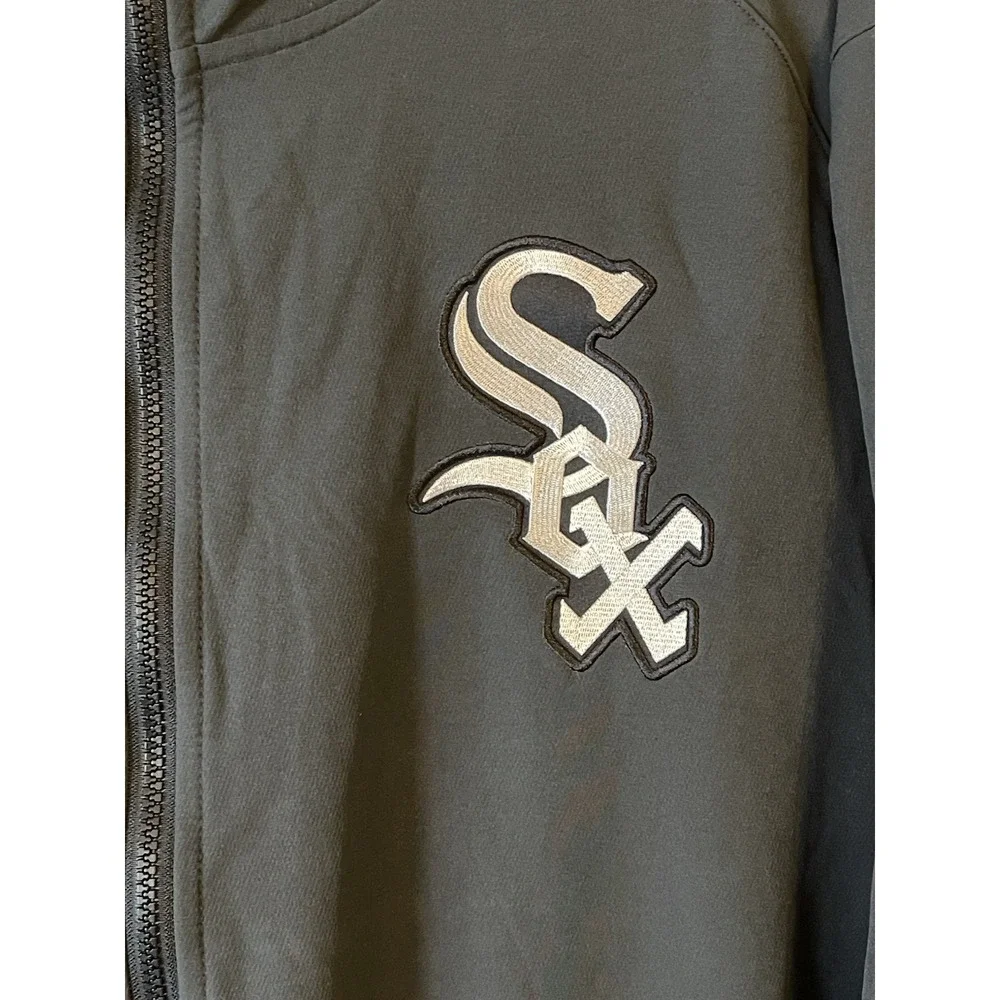 Men's 2XL NWOT Chicago White Sox Nike‎ Pregame Performance Full-Zip Hoodie Black